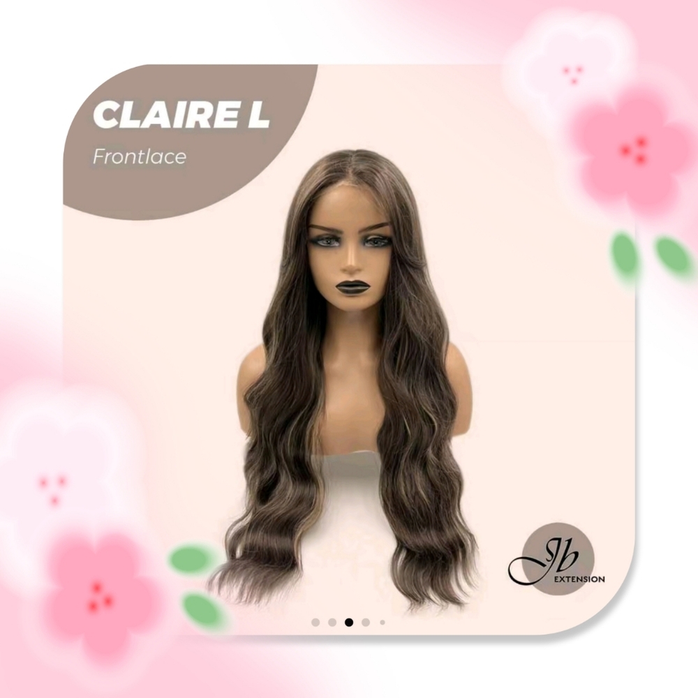 New JBExtensions Wig Claire L 26 Lace Front Brown With Highlights